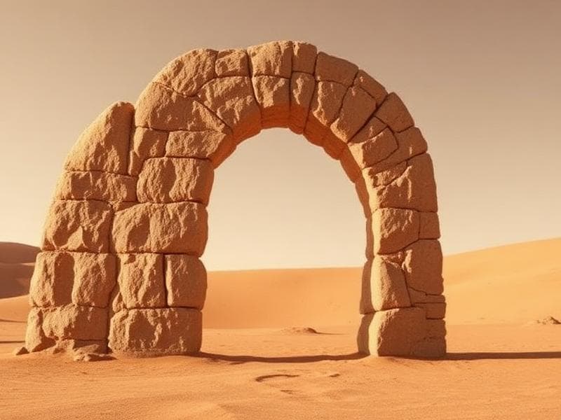 Stone arch sculpture
